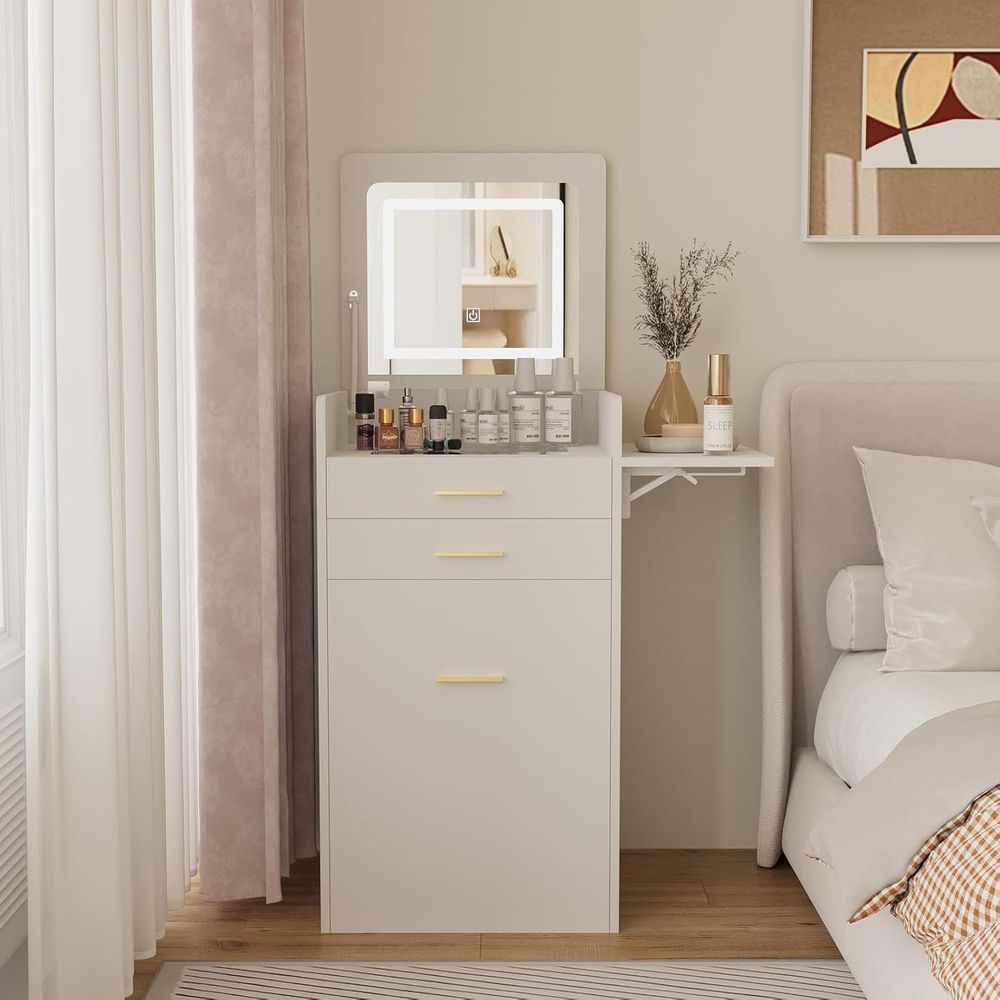 3-in-1 Vanity Desk Set, Flip-t - огляд і ціна Desk Setup In Small Bedroom