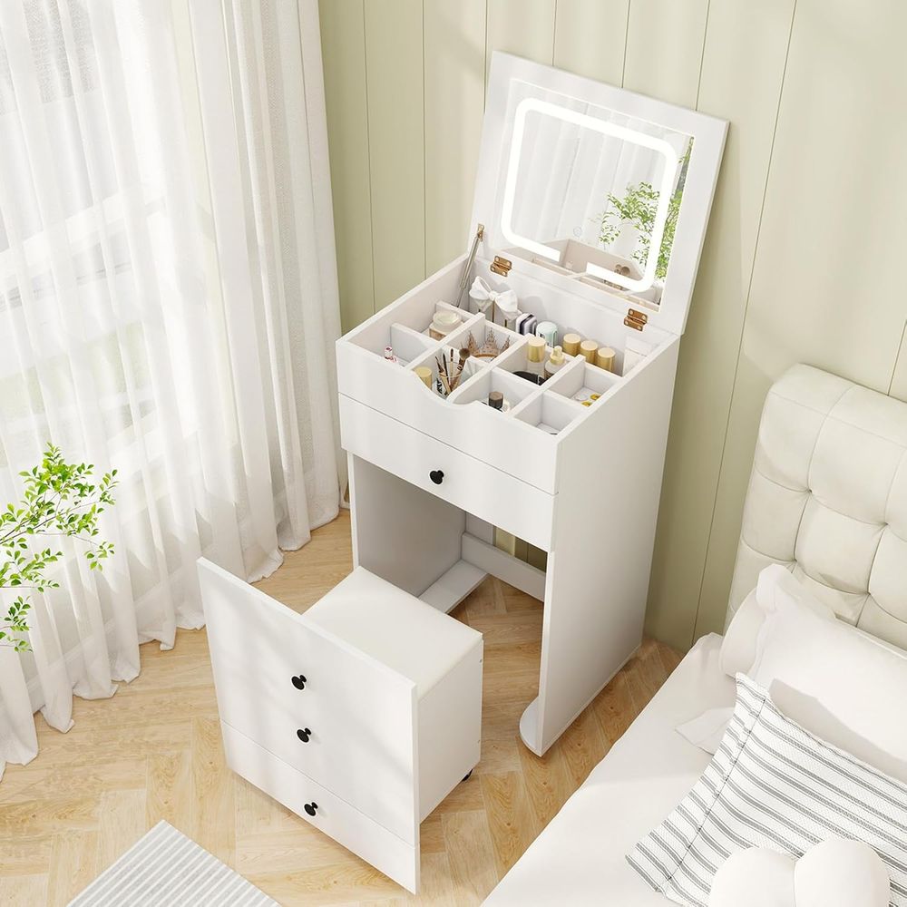 Small Vanity Desk Set, Makeup  - огляд і ціна Desk Setup In Small Bedroom