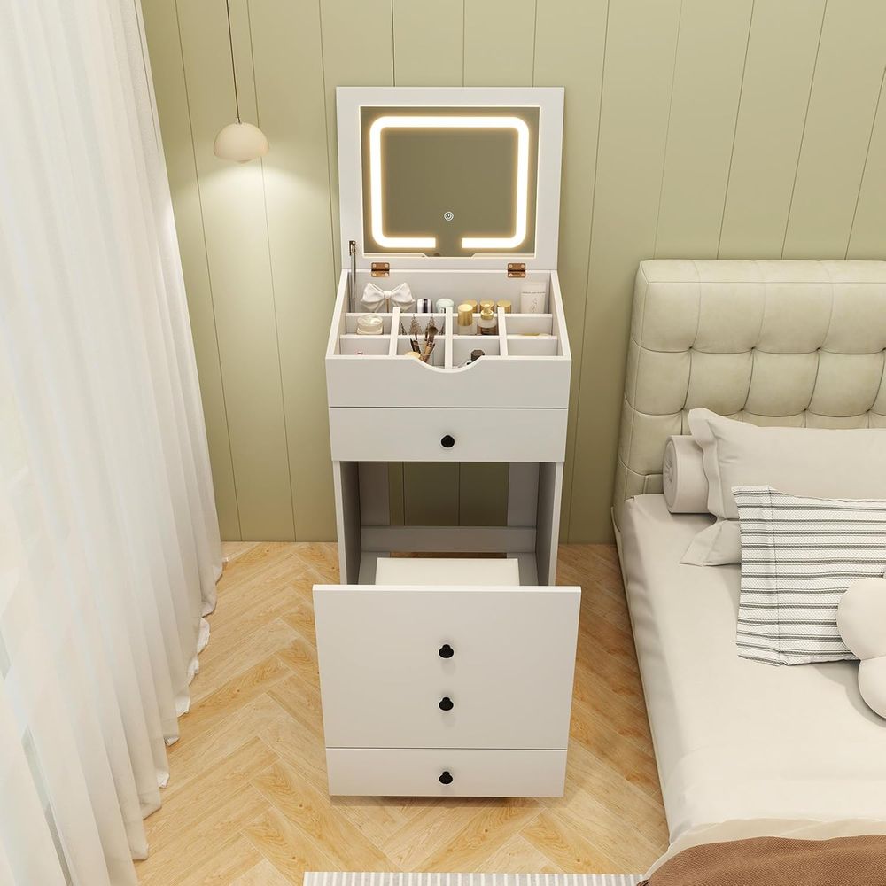 Small Vanity Desk Set, Makeup  - огляд і ціна Desk Setup In Small Bedroom