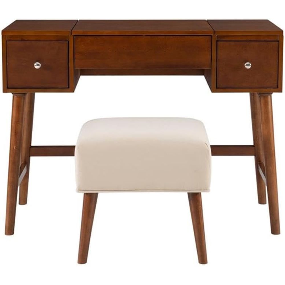 Walnut Brown 40x18x47 Vanity S - огляд і ціна Desk Setup Brown
