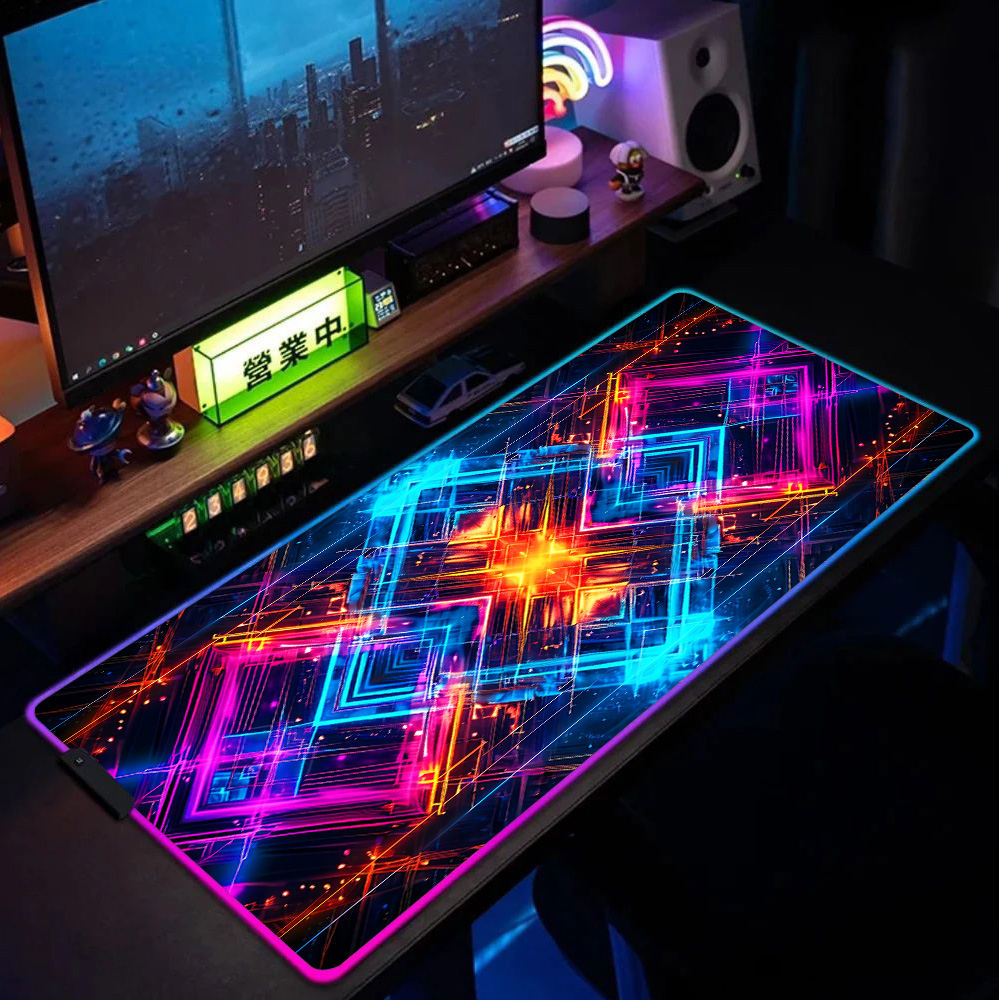 Neon Geometric Energy Matrix X - огляд і ціна Desk Setup Rgb