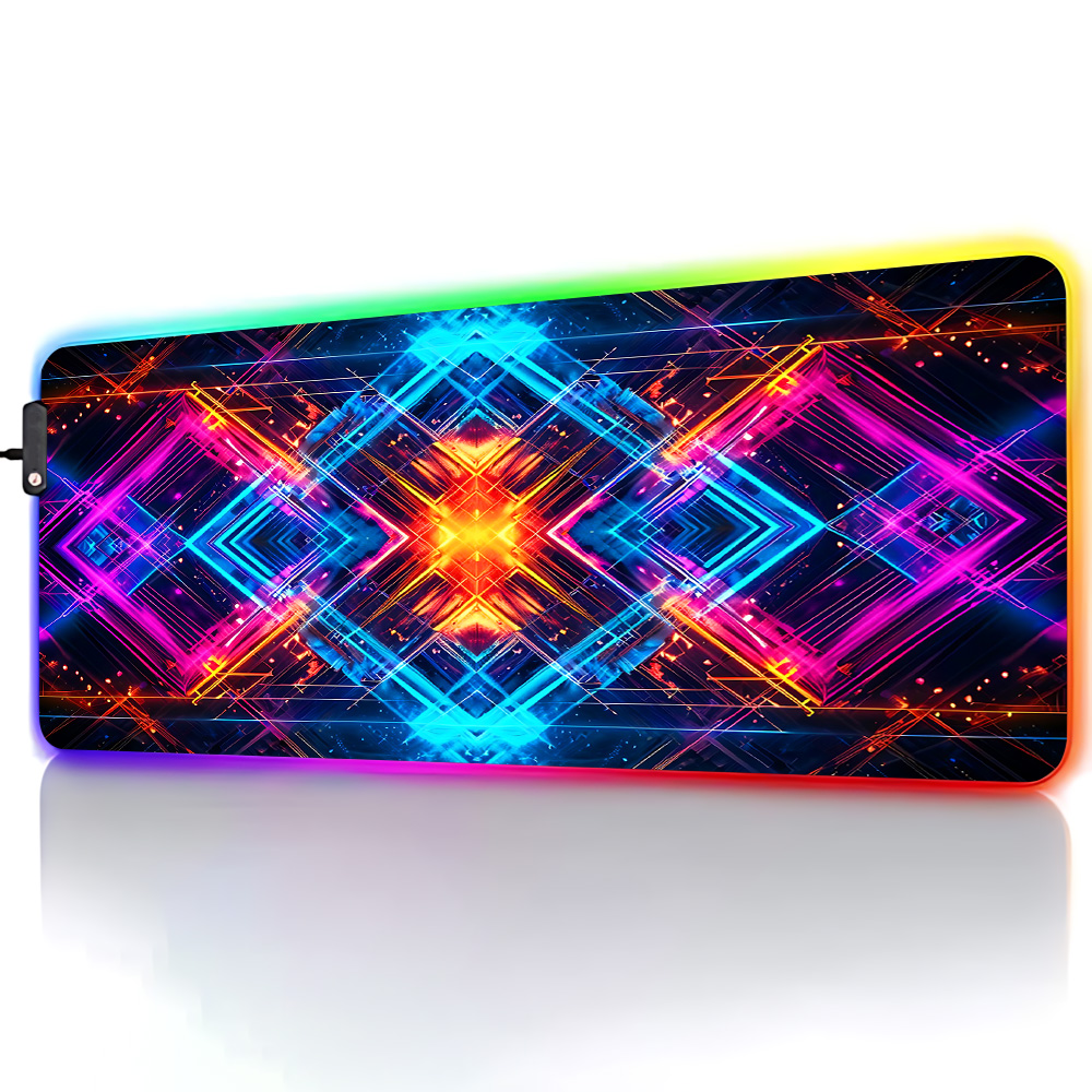 Neon Geometric Energy Matrix X - огляд і ціна Desk Setup Rgb