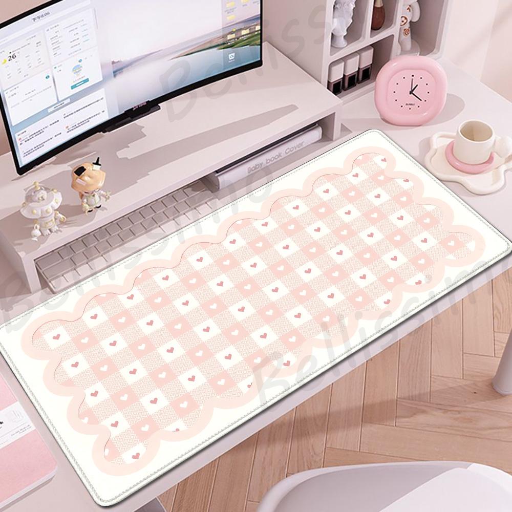 Cute Rabbit Pink White Gaming  - огляд і ціна Desk Setup Pink