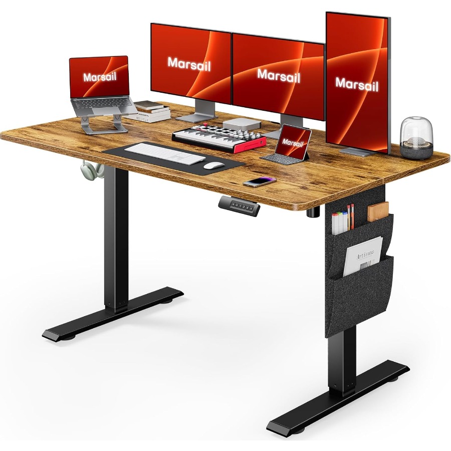 Adjustable Height Standing Off - огляд і ціна Desk Setup Brown