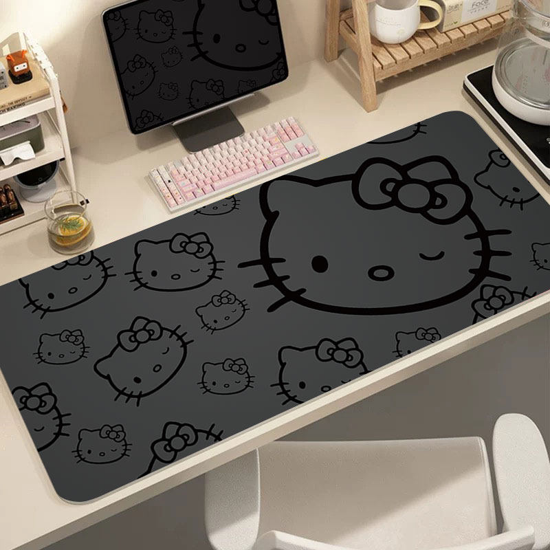 Leather Hello Kitty Printed Mo - огляд і ціна Desk Setup Pink