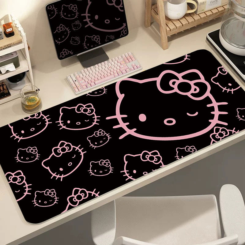 Leather Hello Kitty Printed Mo - огляд і ціна Desk Setup Pink