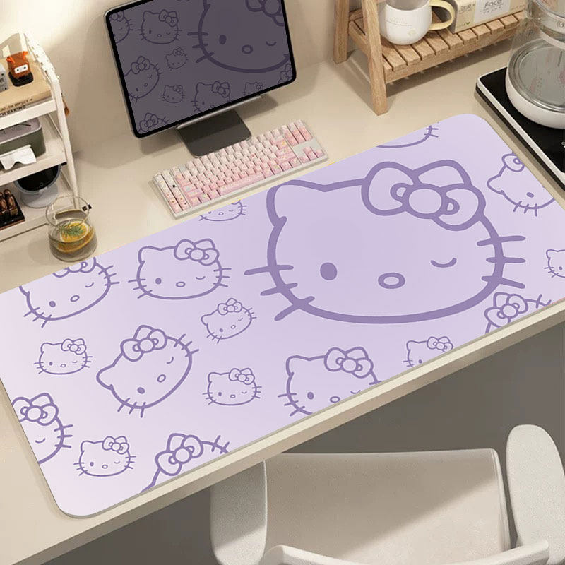 Leather Hello Kitty Printed Mo - огляд і ціна Desk Setup Pink