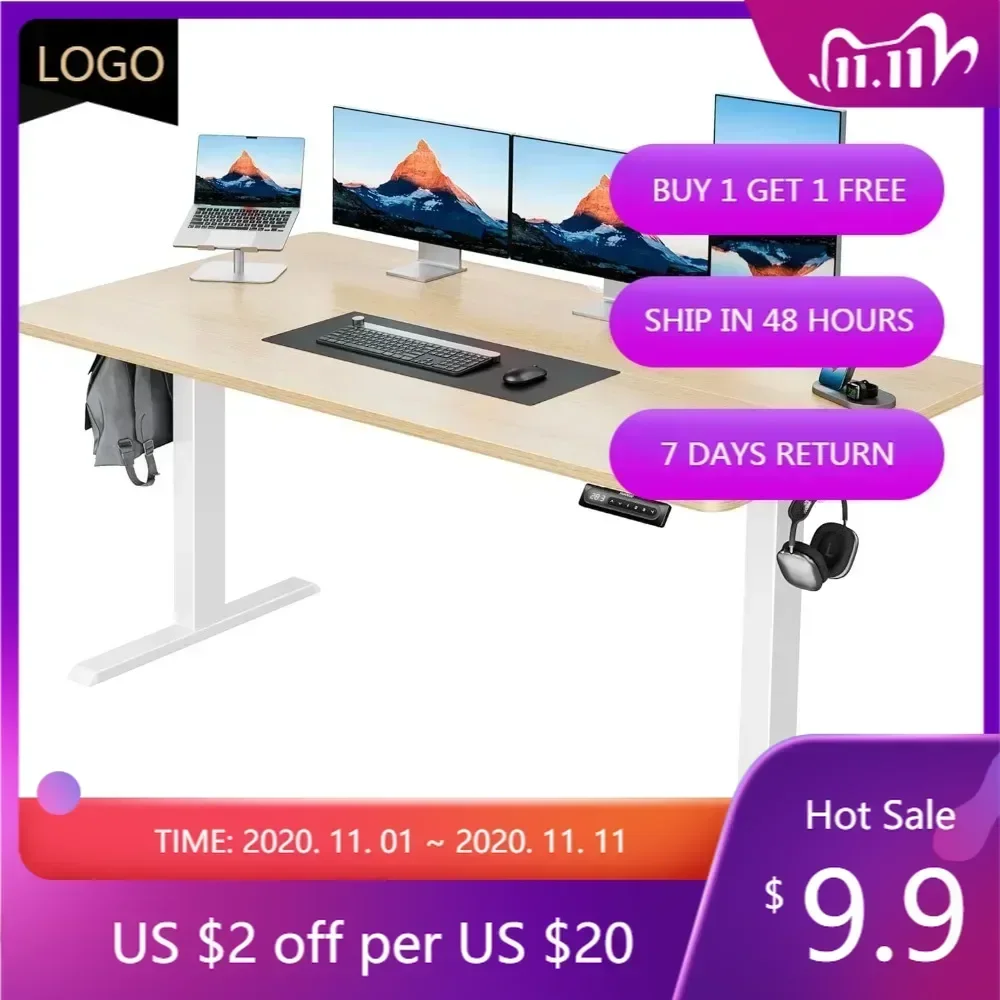 HUANUO 55 x 28 Electric Standi - огляд і ціна Desk Setup Headphone Stand