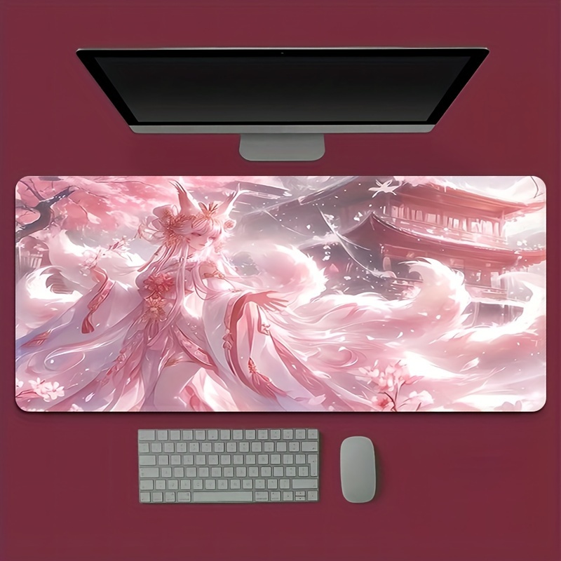 Anime Fox Girl Desk Mat, Exten - огляд і ціна Desk Setup Aesthetic