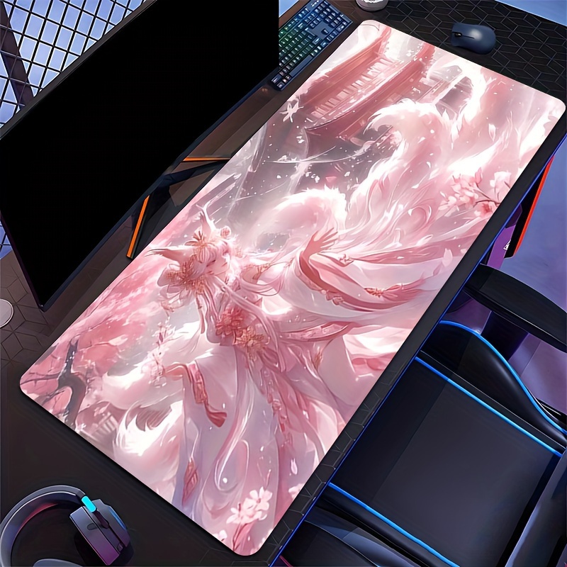 Anime Fox Girl Desk Mat, Exten - огляд і ціна Desk Setup Aesthetic