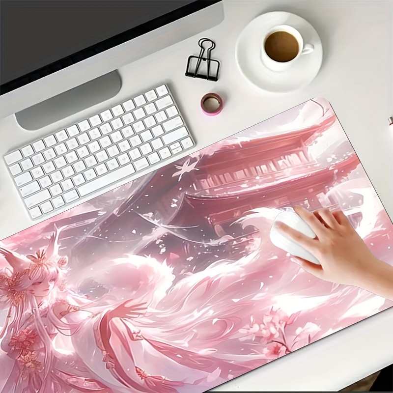 Anime Fox Girl Desk Mat, Exten - огляд і ціна Desk Setup Aesthetic