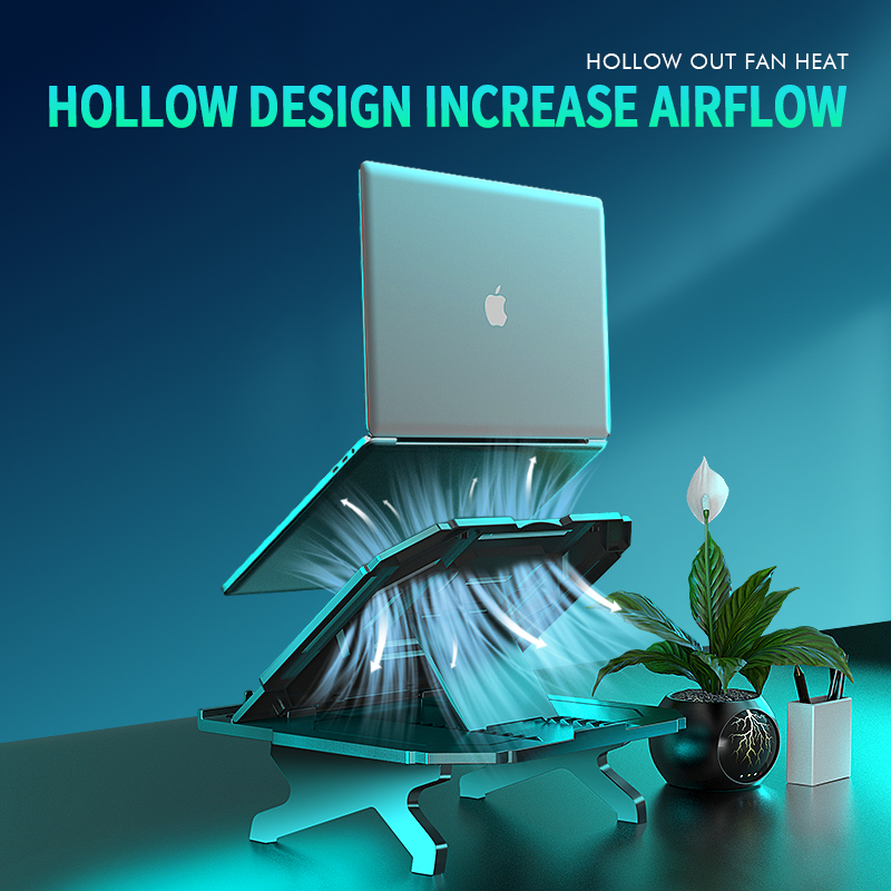 Coolcold laptop stand adjustab - огляд і ціна Desk Setup Pink
