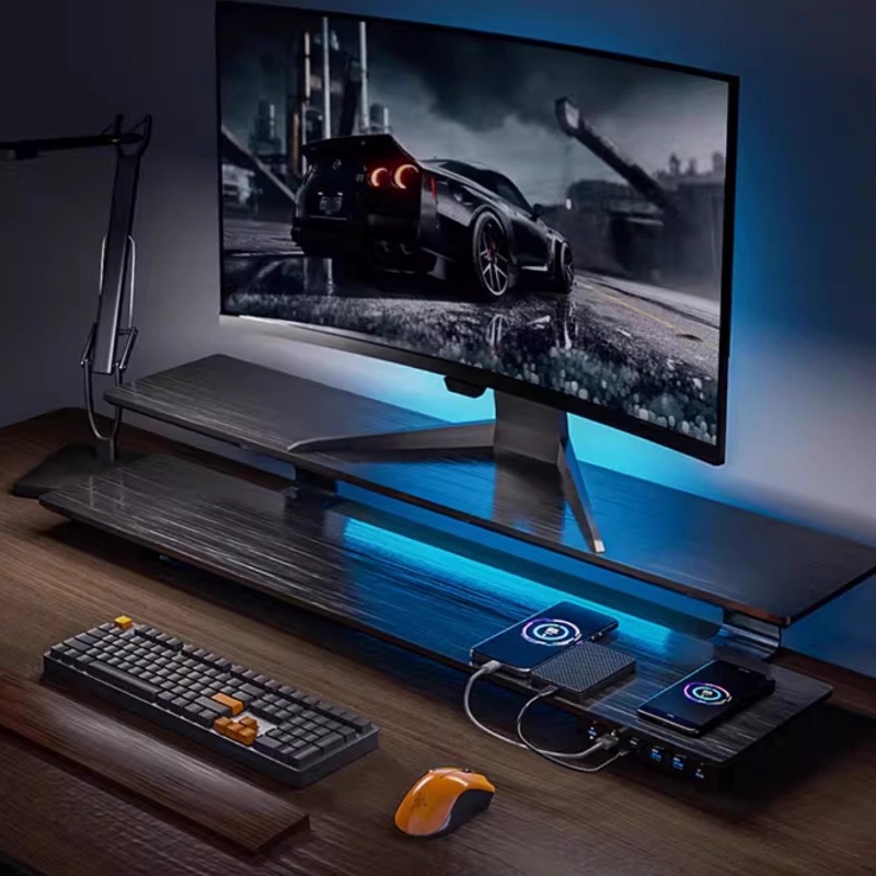 Solid Wood Gaming Desk Top wit - огляд і ціна Desk Setup Hub