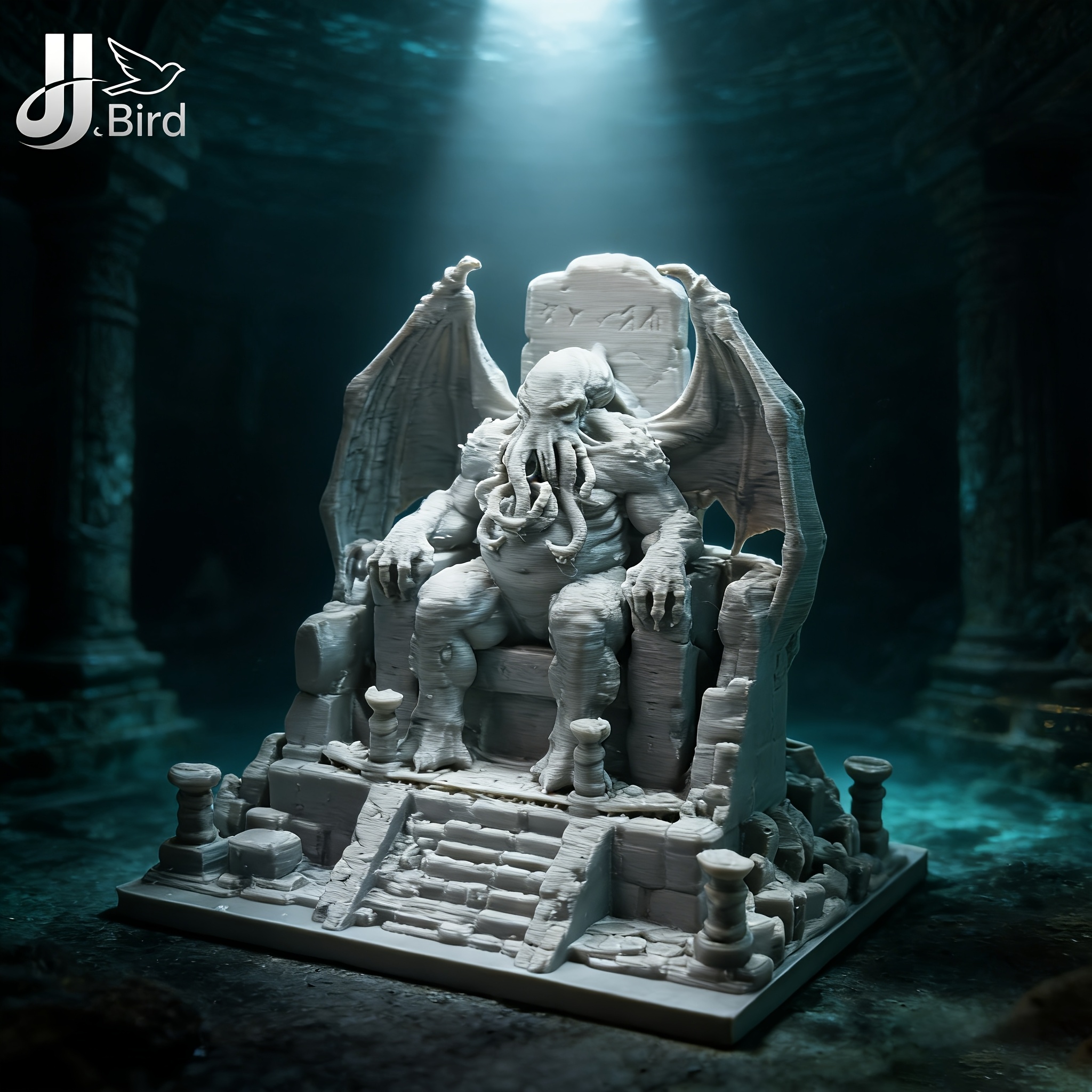 1-Piece Cthulhu Throne Model O - огляд і ціна Desk Setup Artist
