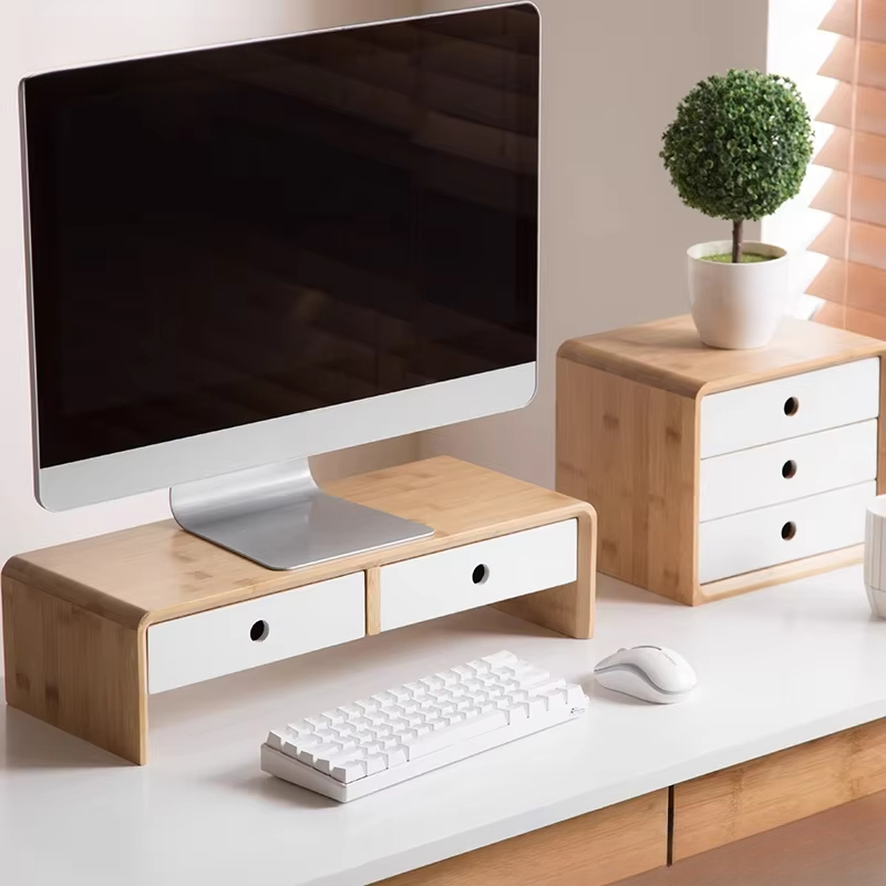 Bamboo Laptop Monitor Riser Ec - огляд і ціна Desk Room Setup
