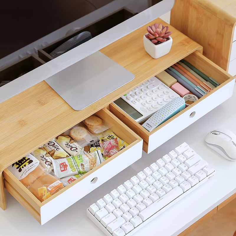 Bamboo Laptop Monitor Riser Ec - огляд і ціна Desk Room Setup