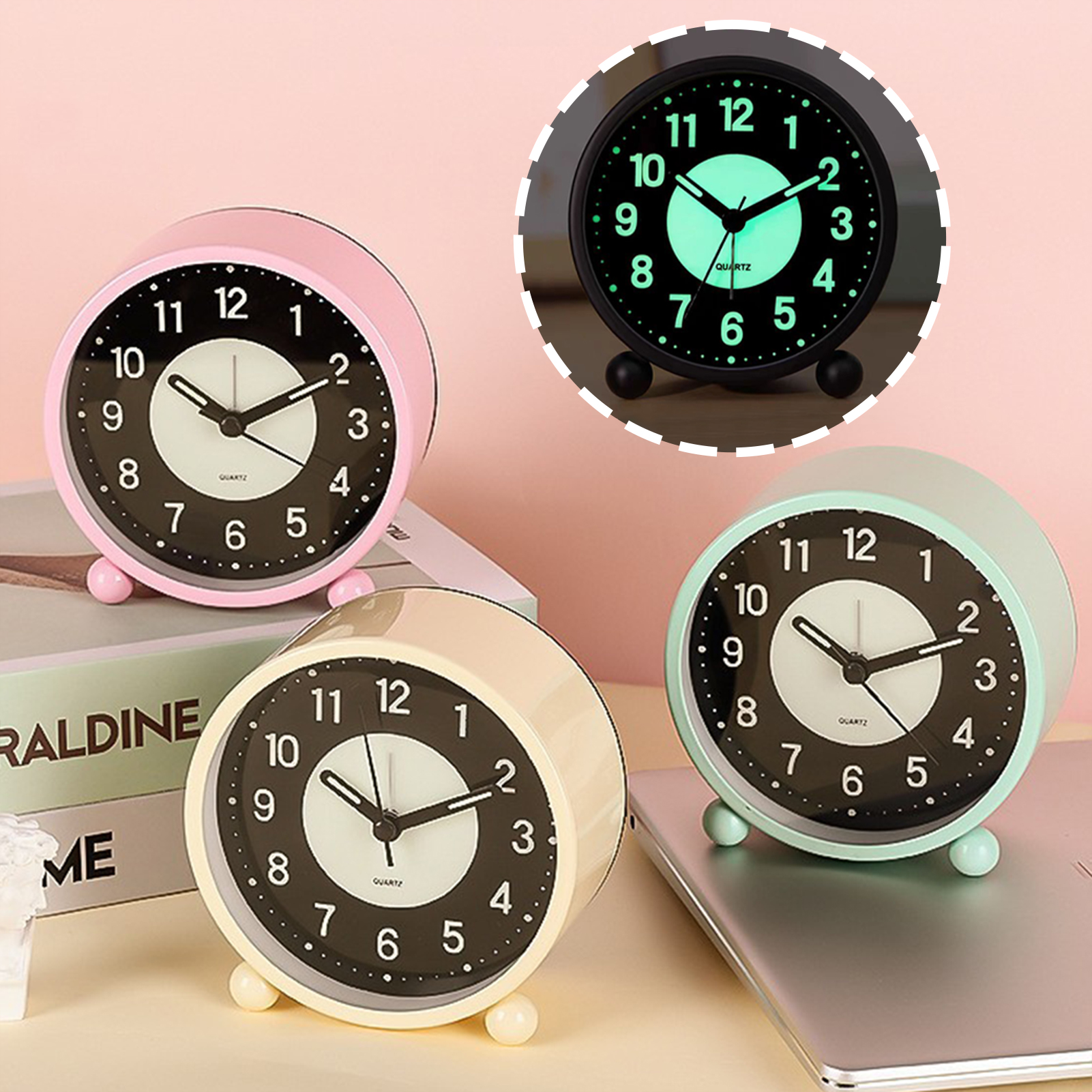 4.5-Inch Luminous Alarm Clock  - огляд і ціна Desk Setup Dark