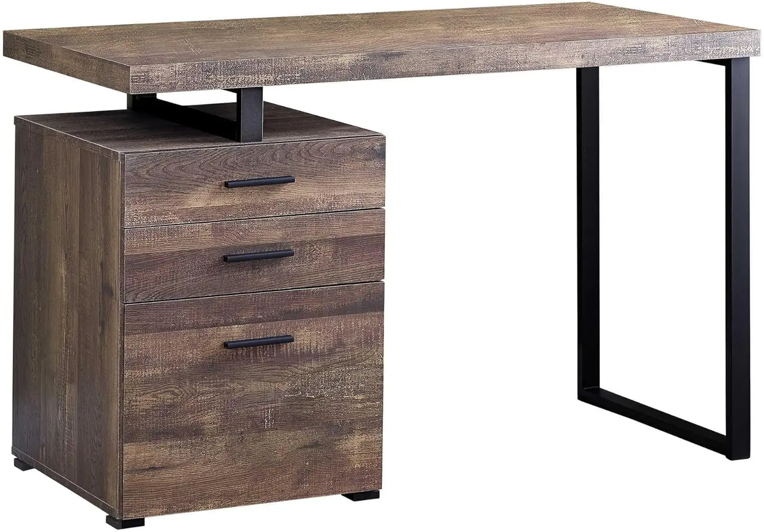 Computer Desk with File Cabine - огляд і ціна Desk Setup Brown