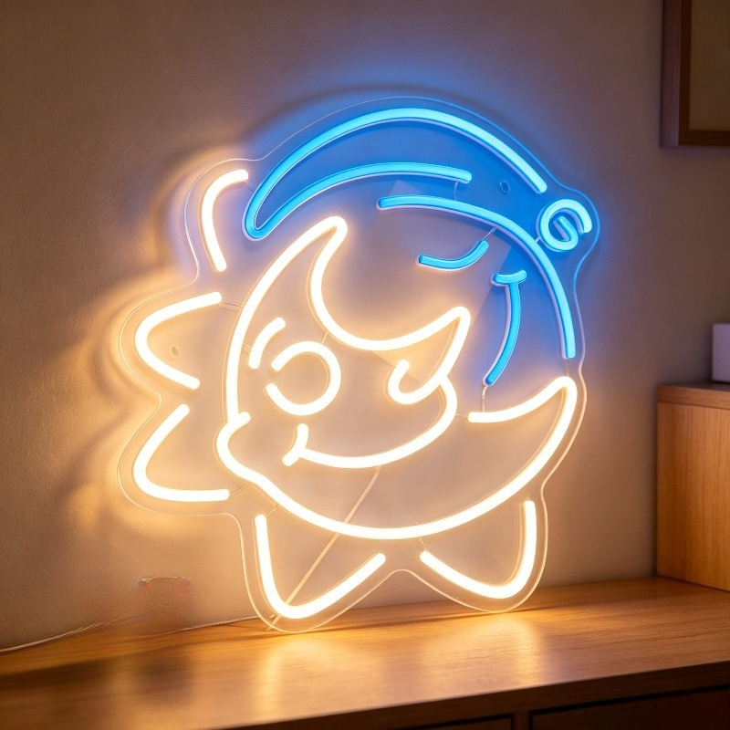 Cute Shark LED Neon Sign USB R - огляд і ціна Desk Room Setup