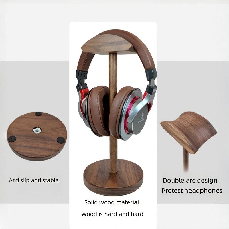 PGY Wooden Headphone Stand Erg - огляд і ціна Desk Setup Headphone Stand