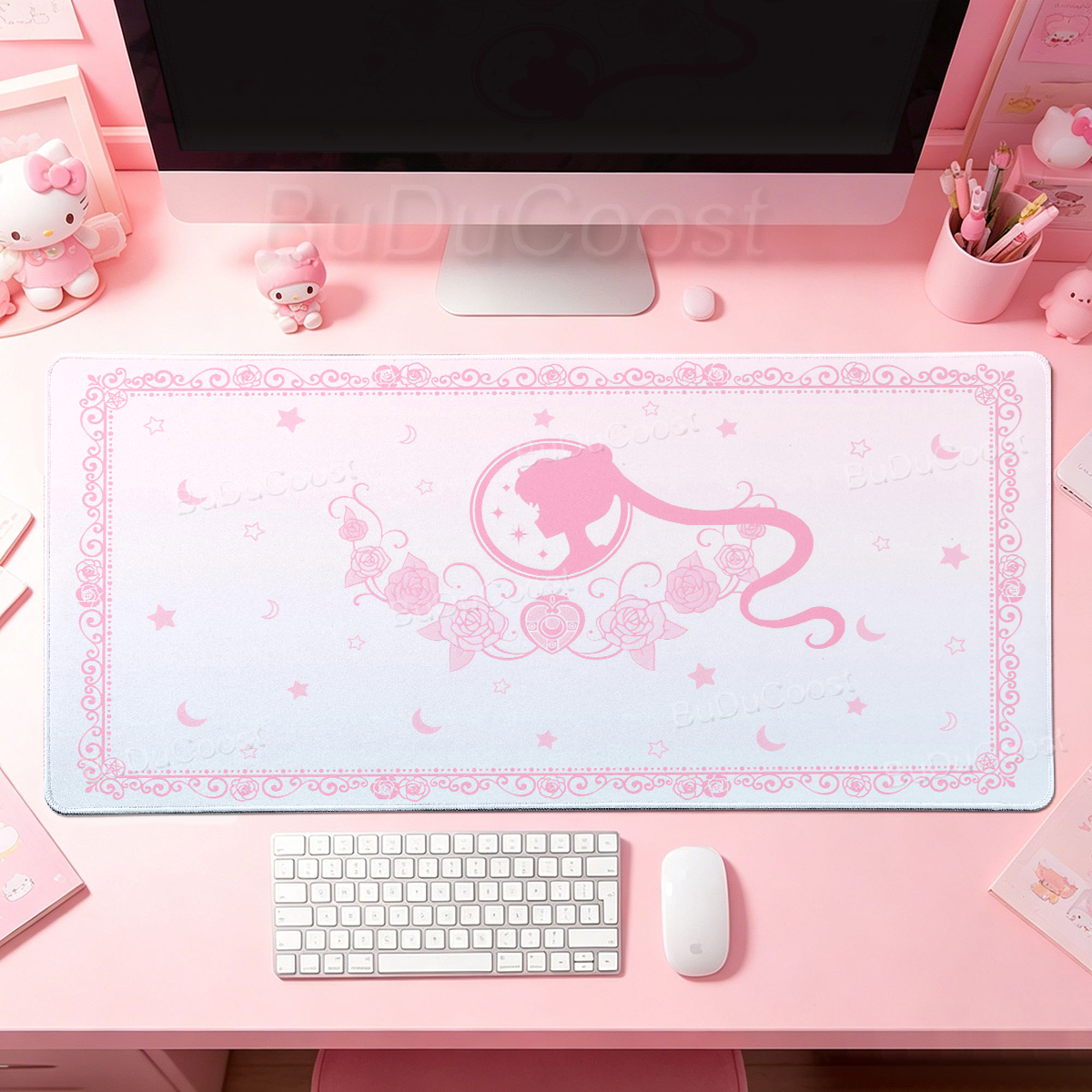 Kawaii Anime Girls Pink Mouse  - огляд і ціна Desk Setup Pink
