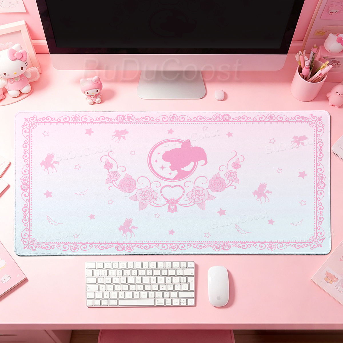 Kawaii Anime Girls Pink Mouse  - огляд і ціна Desk Setup Pink