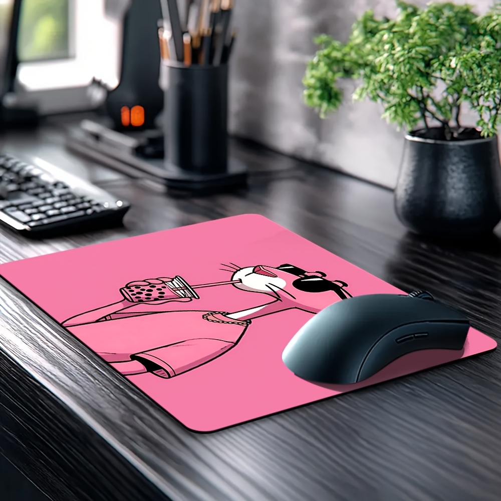 Non-Slip Mouse Pad with Cute P - огляд і ціна Desk Setup Pink