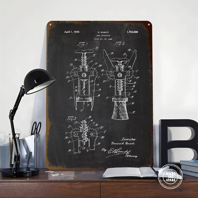 1928 Cork Extractor Tinplate P - огляд і ціна Desk Room Setup