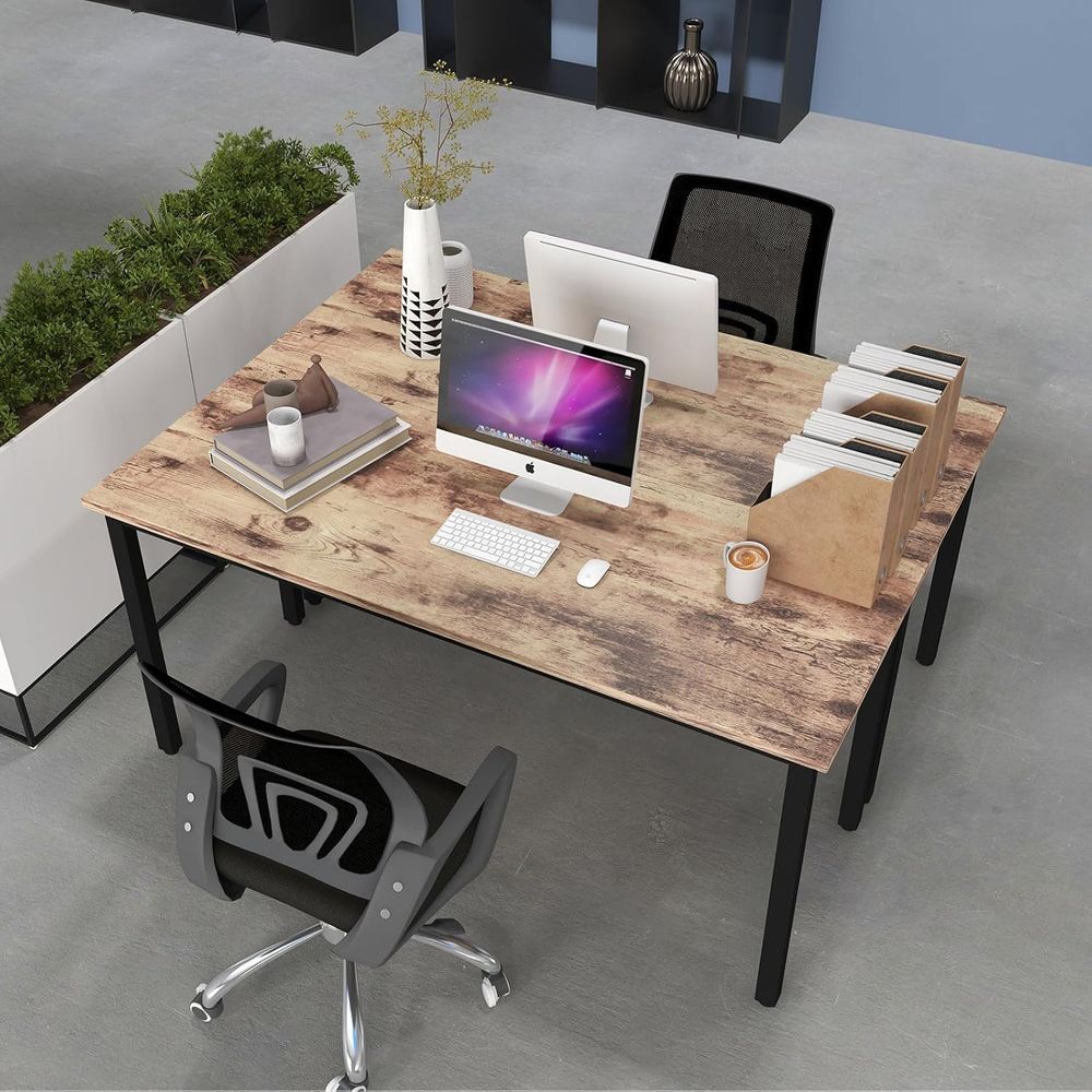 Rustic Brown 4-8 Person Meetin - огляд і ціна Desk Setup Brown