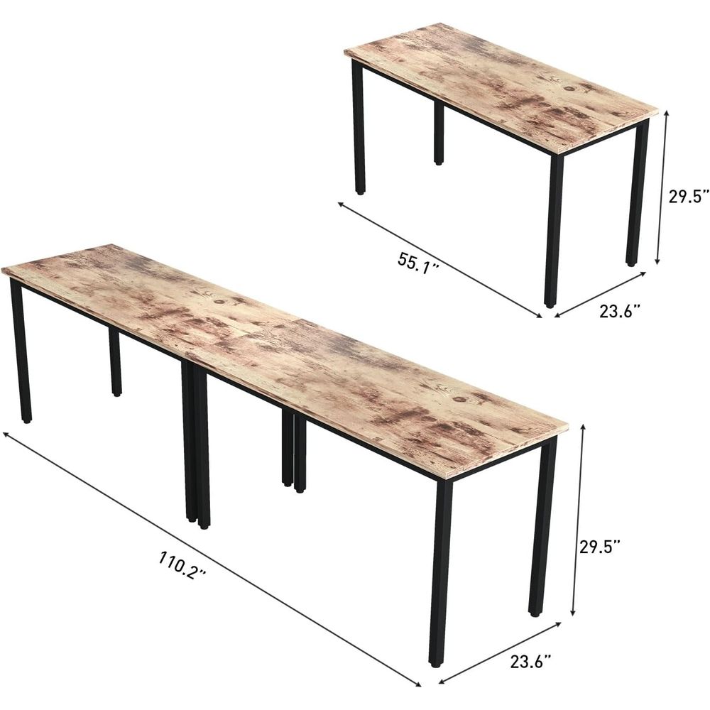 Rustic Brown 4-8 Person Meetin - огляд і ціна Desk Setup Brown
