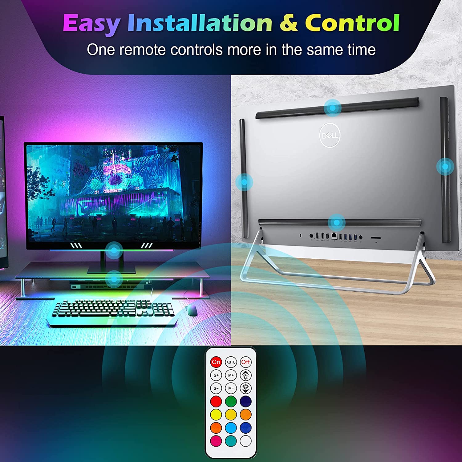 Under Monitor Light Bar RGB Dr - огляд і ціна Desk Setup Rgb