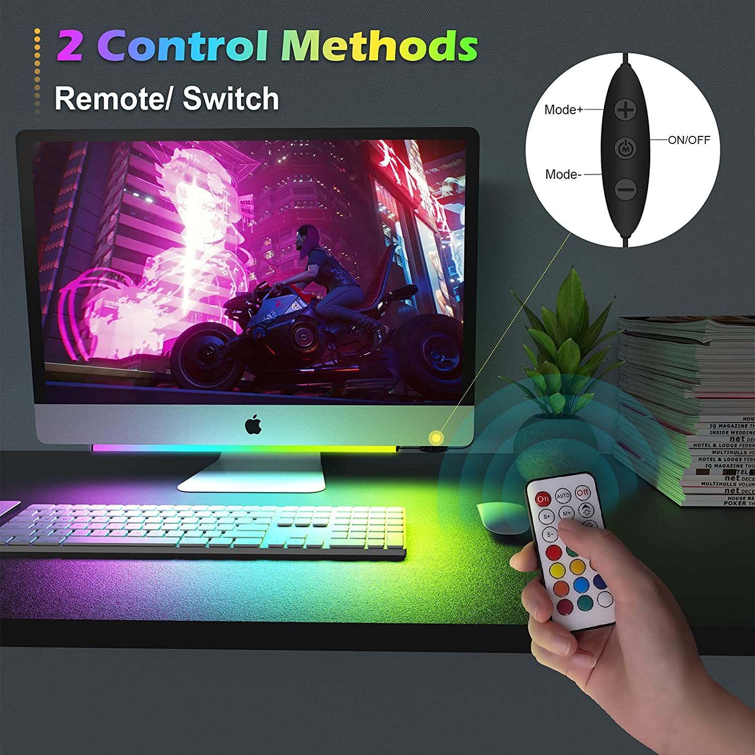 Under Monitor Light Bar RGB Dr - огляд і ціна Desk Setup Rgb