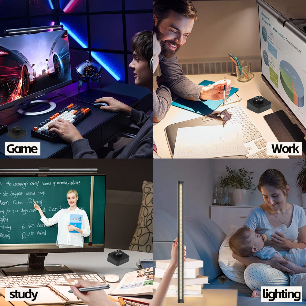 LED Eye-Care Desk Lamp Led Mon - огляд і ціна Desk Setup Rgb