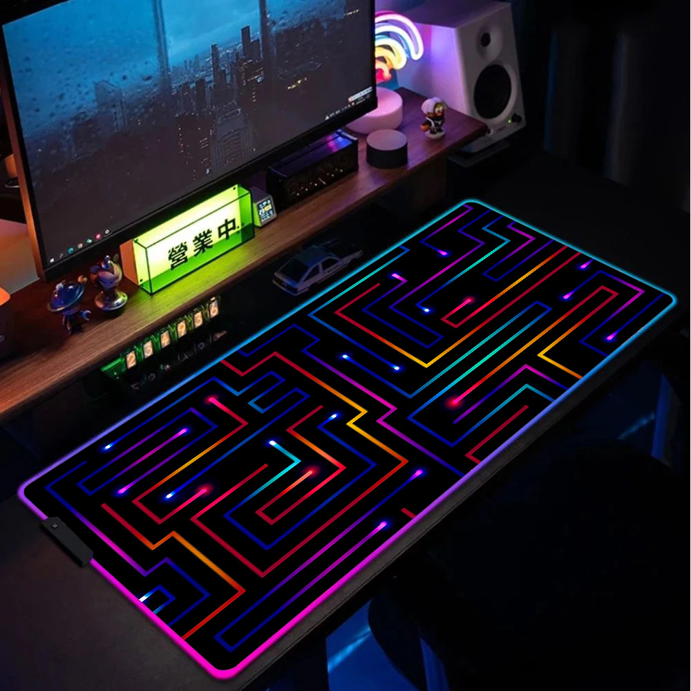 Xxl Mouse Pad 900x400 Neon Cir - огляд і ціна Desk Setup Rgb