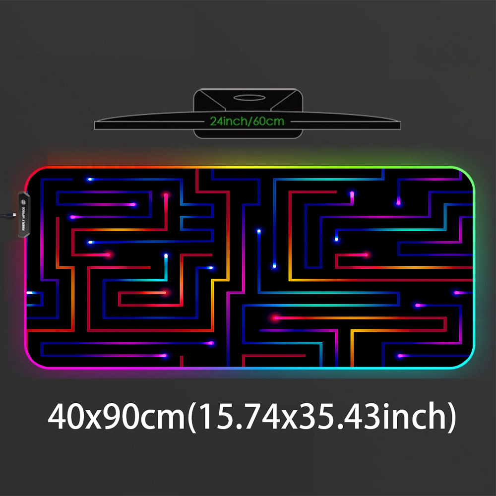Xxl Mouse Pad 900x400 Neon Cir - огляд і ціна Desk Setup Rgb