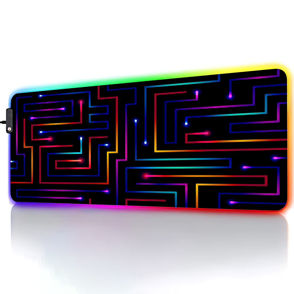 Xxl Mouse Pad 900x400 Neon Cir - огляд і ціна Desk Setup Rgb